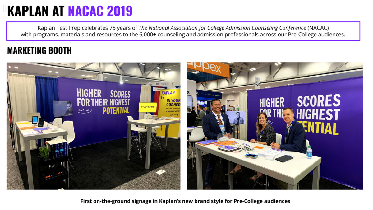 Kaplan at NACAC: Booth Signage & Marketing