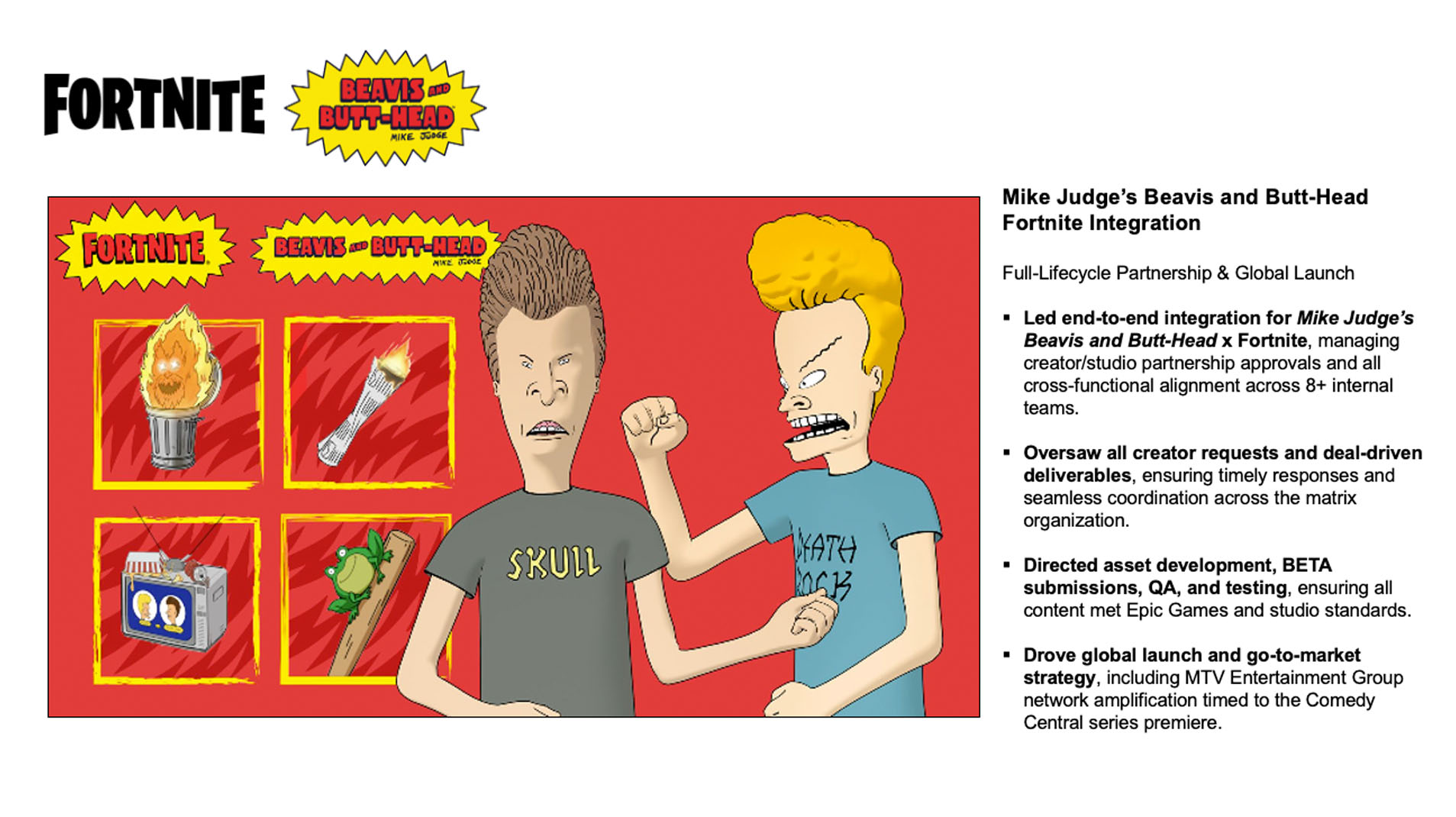 Mike Judge's Beavis and Butt-Head Fortnite Integration